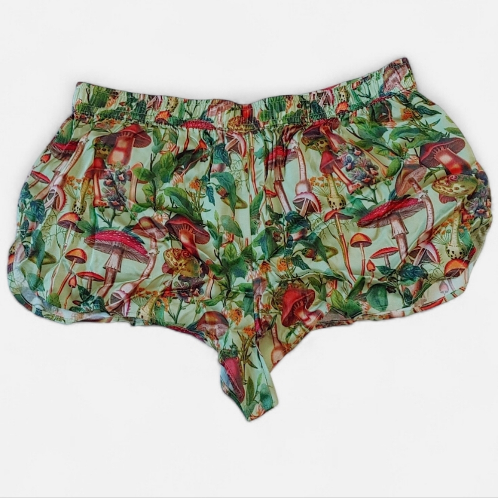 LyreBird Mushroom Print Women's Silky Pajama Set - Picture 4 of 15